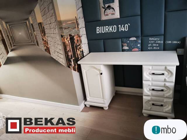 Biurko 140` Biały Dąb Prowansalski Producent BEKAS Meble StyLOVE - 1